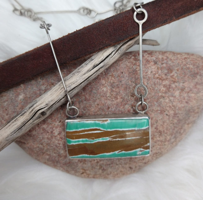 Outback Oasis Australian Variscite Bar Necklace
