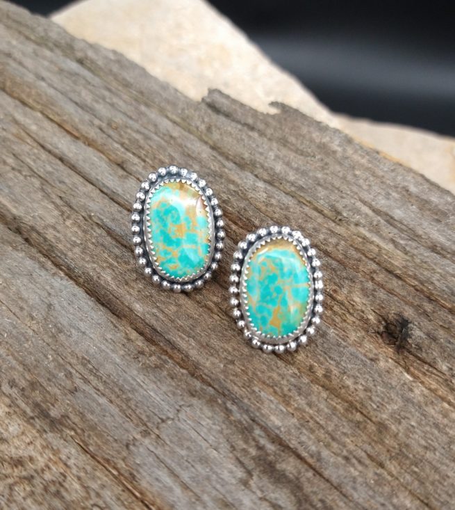 Nevada Easter Blue Turquoise Large Studs